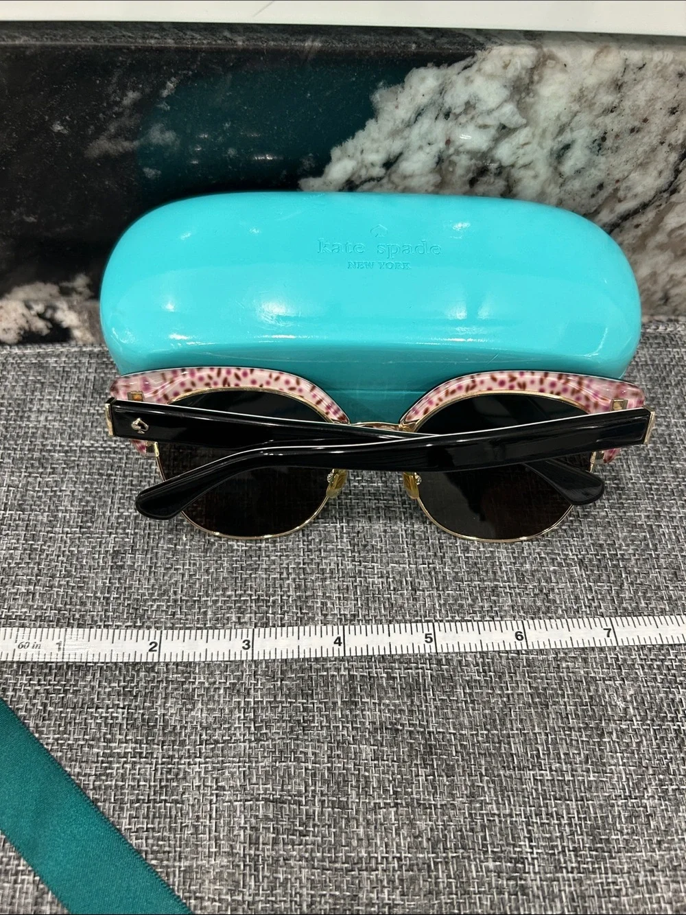 kate spade Black and Gold Cat-Eye Sunglasses